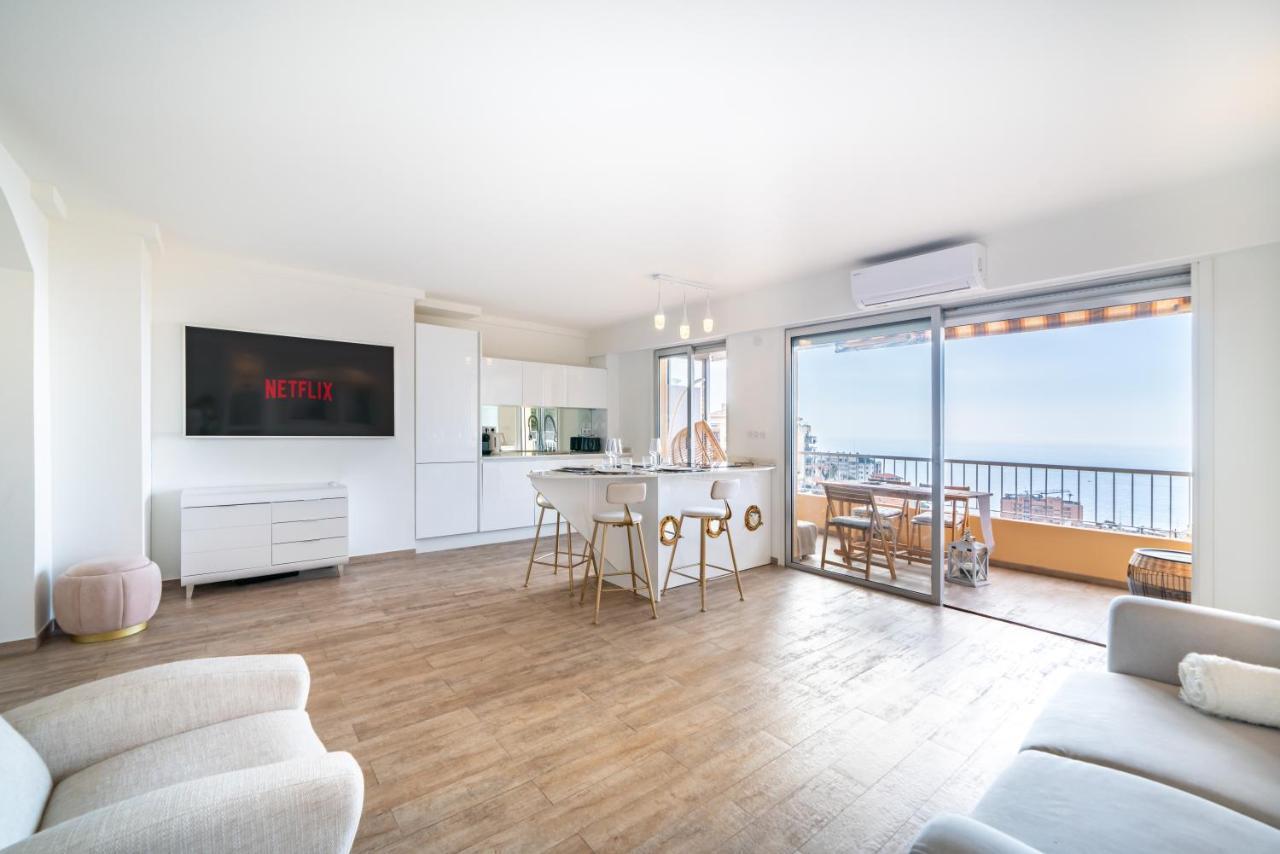 Monaco Border, Sea View, Terrace, Free Parking Daire Beausoleil Dış mekan fotoğraf